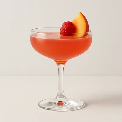 Peach Melba Cocktail